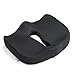 Orthopedic Memory Foam Seat Cushion: Thick Padded Portable Black Car Seat Chair Pad for Lower Back, Hip, Sciatica, Tailbone and Full Lumbar Support - Universal Comfort Cushion Seating for Adults