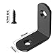 30mm Black Corner Brace L Bracket Corner Bracket Right Angle Brace Brackets Fastener Stainless Steel/Pack of 15