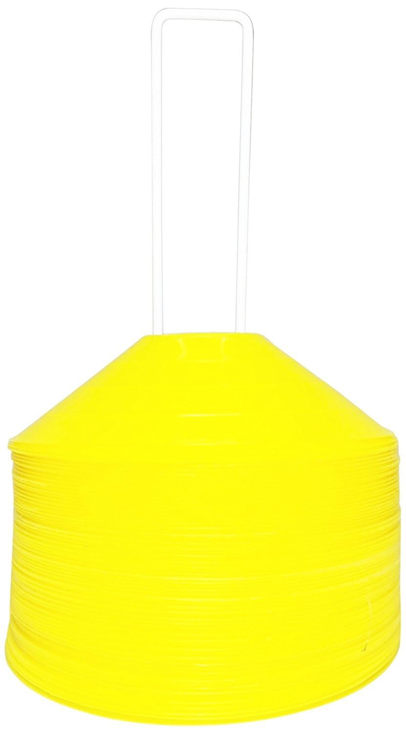BlueDot Trading Conos de disco deportivos de alta visibilidad para entrenamiento de agilidad, fútbol, ​​fútbol americano, marcadores de cono duraderos para adultos o niños, paquete de 100, amarillo