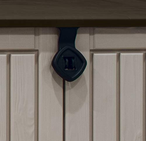 Keter 17197253 Store It Out Midi Gartenlager aus Kunststoff, Schuppen, Beige und Braun, 845 L, 130 x 74 x 110 cm – Bild 6