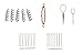 Bundle Monster 9in1 Fashion Hair Design Styling Tools Accessories Kit- Bun Maker, Roller, Braid Twist, Elastics, Pins for BLONDE Hair Color