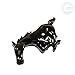 Ford Mustang Running Horse Emblem Badge - Black Gloss