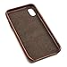 Dockem Exec Wallet Case for iPhone X/XS: Slim Vintage Synthetic Leather Case with 2 Credit Card/ID Holder Slots, Simple Professional Snap On Cover [Brown]