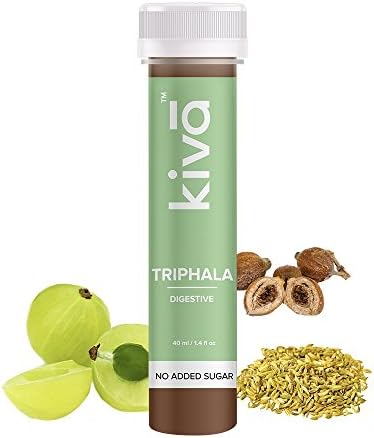 Kivalife Vedic Triphala Juice (Pack of 6) | Organic | Indian |Tasty Portable Ayurvedic Juice | Improve Digestive Health | No Additives | 40 ml per shot