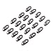 Walfront 20 Sets Metal Boot Hooks Lace Fittings with ivets for Camp Hike Climbing Repair Leather Boot Shoes Repair Buckle