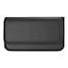Golden Sheeps Pouch Compatible for LG G6, G5, G4, K10, K8 ,K7 XXL Size Leather Belt Clip Case Cover Holster(Phone with Large Thick / battery / heavy duty Case On)-black