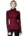 ninovino Women's Turtleneck Ribbed Long Sleeve Sweater Pullover Tops