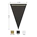 Ling's moment 10 Feet Paper Flag Banner, Triangle Banner Flags, Vintage Style Pennant Banner, Black & Gold Pennant Flags for Graduation, Wedding, Baby Shower, Event & Party Supplies, 15pcs Flags