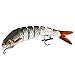 Discover Fish 1pcs New Multi Jointed Fishing Lure Life-like Hard Minnow Bait Swimbait Minnow Small Pike Muskie Crank Shad Herring Bass (White 5)