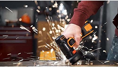 WX801 Mini Amoladora 20V 2Ah 76mm 19500rpm, Discos Incluidos para Metal, Plástico y Mampostería, con Batería, Cargador y Maletín