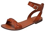 Breckelle's Women's Open Toe Ankle Strappy Braided Flat Sandal