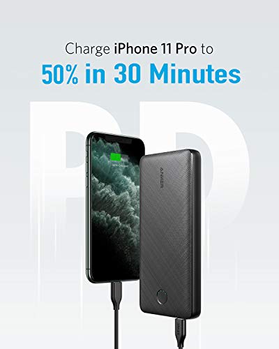 anker usb c power bank, powercore essential 20000 pd  power bank, cargador portátil de alta capacidad de 20000mah paquete de batería para iphone 12 / mini / pro / max pro / 11 / x, samsung 