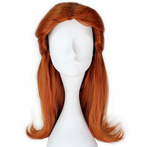 Miss U Hair Synthetic Girl Long Wavy Prestyled Brown Auburn Color Party Anime Cosplay Wig