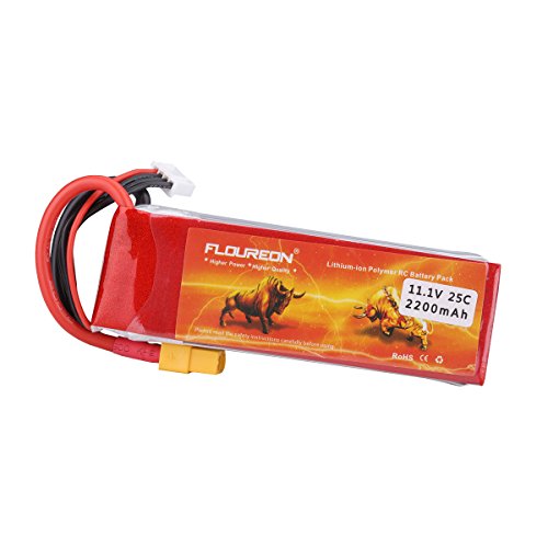 FLOUREON 3S 11.1V 2200mAh 25C LiPo Battery Pack with XT60 Plug for RC Evader BX Car RC Truck RC Truggy RC Airplane UAV Drone FPV