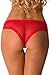 Velvet Kitten Sexy Midnight Lace Panty for Women 1044 (Medium, Red)