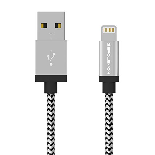 [Apple MFi Certified] ZeroLemon Lightning to USB Rugged Nylon Cable 10 Feet / 3 Meter + Aluminum Cap for iPhone 6 (4.7) /6 Plus (5.5)/ 5s / 5c / 5, Ipad Air / Mini / Mini2, Ipad 4th Generation, Ipod 5th Generation, and Ipod Nano 7th Generation [2 Year War - Thumbnail 2