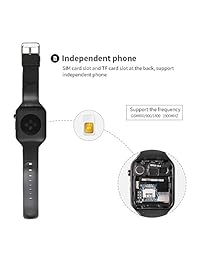 Yuntab gd19s Bluetooth SmartWatch visualización táctil Soporte tarjeta SIM con seguimiento de actividad podómetro Sleep monitor cámara Modo de vuelo Siri remoto para iOS Android Smartphone