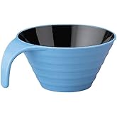 Fukui Craft 5-180-3 Bowl, Heat Resistant Totty Ripple Bowl, Black, Blue, 5.5 x 4.3 x 2.3 inches (14 x 11.1 x 5.8 cm), Heat Re