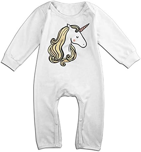 Boy &amp; Girl Infants Unicorn Long Sleeve Climb Jumpsuit 6 M White