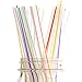 Extra Wide, BPA Free Smoothie or Boba Straws 250pk. Individually Wrapped 8.5 Inch Jumbo Spearing Fruit Straw With Pointed End. Each Striped, Long Straight Straw is Great for Tall Homemade Milkshakes!