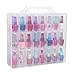 Lumcrissy Nail Polish Organizer Holder, Universal Clear Nail Polish Organizer Holder for 48 Bottles Adjustable Dividers
