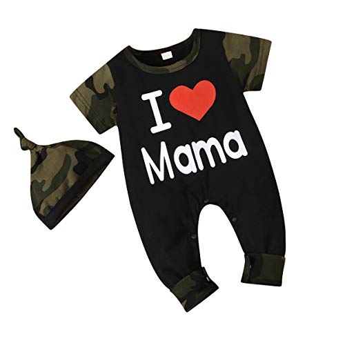 Baby Peuter Mode Camouflage Pak Engels Afdrukken Lange Mouwen Jumpsuit Camouflage Hoed Pak Katoenen Kleding Voor 0-12 M - Image 4