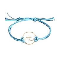 Quietcloud Women Simple Wave Circle Multi Layers Rope Bracelet Bangle 1#