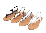 Women's Gladiator Sandals Flats with Bow On The Thong