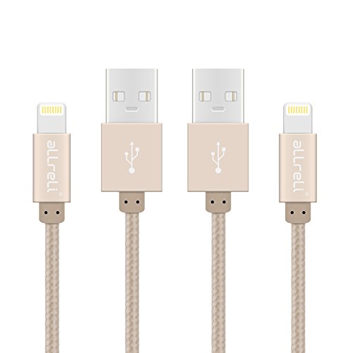 aLLreli-Lightning-Sync-and-Charge-USB-Cable--33-Feet--2-Pack--Gold