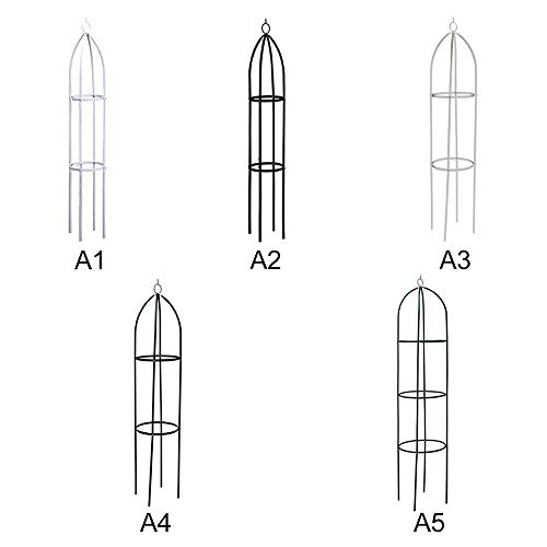 HANTURE 1,4 m Garten Obelisk Rankgitter, Kletterpflanzen Metall Stützständer Zylindrischer Turm, Dekorative Vertikale… – Bild 8