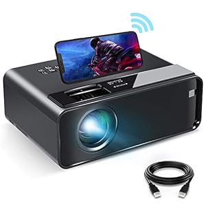 Mini Projector for iPhone, ELEPHAS 2023 WiFi Movie Projector with Synchronize Smartphone Screen, 1080P HD Portable…