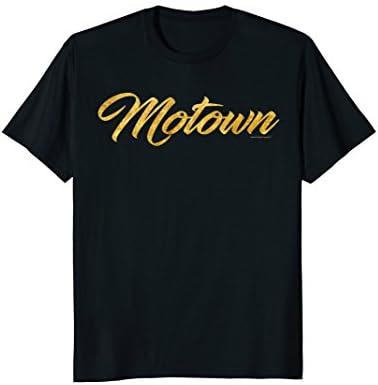 Mens MOTOWN GOLD shirt, Detroit Michigan Motor City Music T-Shirt Medium Black