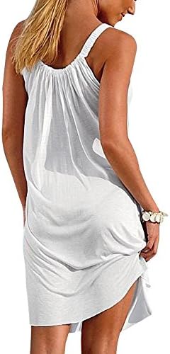 KFYWOMEN Women Summer Beach Dress Sling Chiffon Mini Dresses