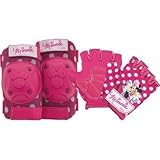 Disney Minnie Mouse Pink Bike Bicycle Skating 6 piece Pad Set (Knee Pads, Elbow Pads & Gloves)