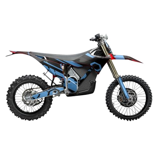 Stark Varg MX 2023-2025 Graphics Kit Wrap - Blue Hex Parts - Varg MX Skin - Pre…