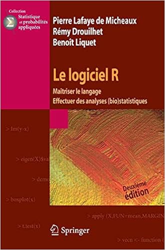 Amazon Fr Le Logiciel R Maitriser Le Langage Effectuer Des Analyses Bio Statistiques Lafaye De Micheaux Pierre Drouilhet Remy Liquet Benoit Livres