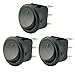 AutoEC New 3pc Car Truck Rocker Toggle Switch Green Light On-Off Control 12V