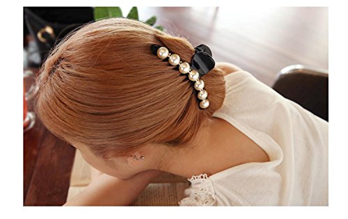 Wcysin 1pcs Pearl Hair Clip Pin Claw Barrettes Accessories for Women Girls - Thumbnail 2