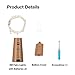 Lihiton Wine Bottles String Lights, 6 Packs Micro Artificial Cork Copper Wire Starry Fairy Lights, Battery Operated Lights for Bedroom, Parties, Wedding, Decoration(6 Packs 2m/7.2ft Mutil Color)