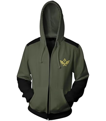 Amazon.com: CHLOBLOM Edward Elric Cosplay Costume 3D Hoodie Zipper
