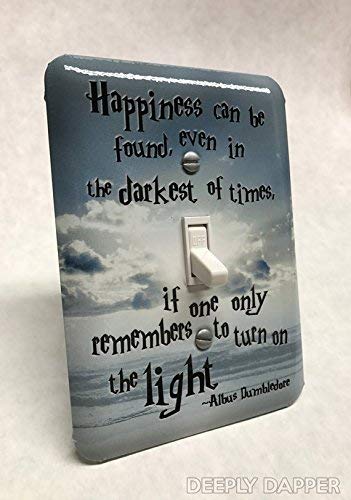 Harry Potter Dumbledore Quote SILVER BEACH VERSION Light Switch Cover Inspirational Quote