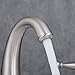 Ollypulse 8 Inch 3 Holes Deck Mount Widespread Double Handles Bathroom Faucet, Without Pop-Up Drain (Brushed Nickel)