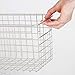 mDesign Narrow Farmhouse Decor Metal Wire Food Storage Organizer Bin Basket with Handles for Kitchen Cabinets, Pantry, Bathroom, Laundry Room, Closets, Garage - 16