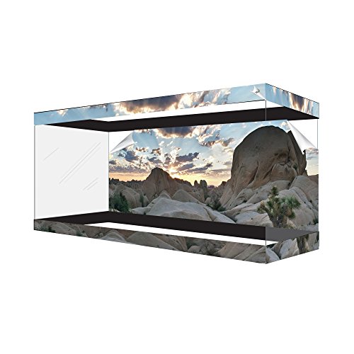 Habitat Wraps Desert Canyon Cloud Reusable Glass Tank Background, Multi-Color