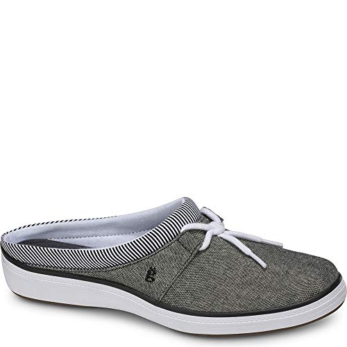 Grasshoppers Women's Janet Mule Chambray Sneaker, Black, 8.5 M US