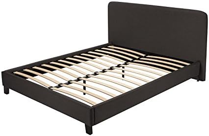 Ehebett 140x200 Grau Mit Lattenrost Aus Holz Klassisches Doppelbett Bettgestell Bett Stoff Polsterbett Amazon De Kuche Haushalt
