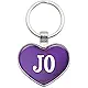 Metal Keychain Key Chain Ring Purple I Love Heart Names Female J Jett - Jill