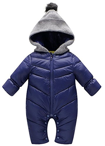 Baby boys girls hooded puffer jumpsuit snowsuit winter …
