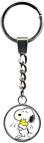 Athena Brand Charlie Brown Snoopy Peanuts Cartoon Key Ring Keychain for House Boat Auto Keys