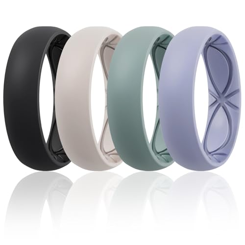 Egnaro Womens Silicone Wedding Ring